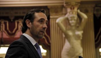 Imatge de Bauzá al Ple d'aquest dimarts. 