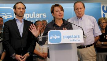 Bauzá, Durán i Rodríguez, aquest dimecres durant la presentació de la candidata. 