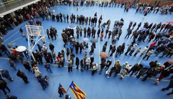 Les coes per participar, una de les escenes més repetides del 9 de novembre.