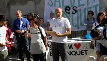 Acte de la plataforma ciutadana en defensa del barri.