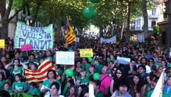 Mobilització a favor de l'educació pública de qualitat.