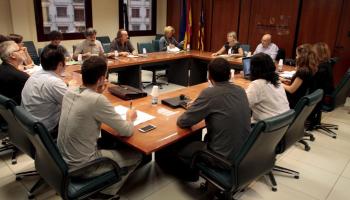 Imatge d'una de les últimes meses sectorials en les que hi participen els representanst sindicals. 