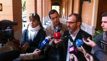 Barceló, aquest dimecres davant del Parlament, on ha fet les declaracions. 