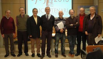 Imatge de la roda de premsa organitzada a Can Alcover.