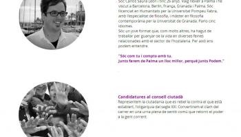 Breu presentació del secretari general de Podem a Palma i de la tasca que es proposa aquesta nova formació.