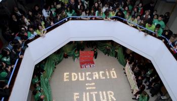 Imatge d'una de les protestes realitzades durant aquest darrer curs. La Plataforma Crida continua la seva lluita per l'ensenyament de qualitat. 