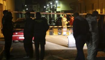 Nombrosos agents de Policia es van concentrar en el lloc del tiroteig. 