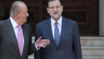 Imatge de l'audiència del monarca amb el cap del govern espanyol.