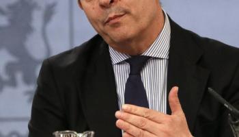 José Ignacio Wert, ministre d'Educació, durant la presentació del nou decret que permetrà la reducció del títol de grau i l'augment de la durada dels màsters. 