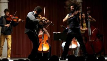 Un moment de l'actuació d'Ara Malikian celebrada durant el Festival de Pollença de l'any 2013.