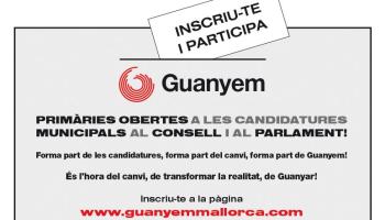 Des d’aquest dissabte i fins dia 30 de març, a les 12 h, es poden presentar candidatures a les primàries de Guanyem. 