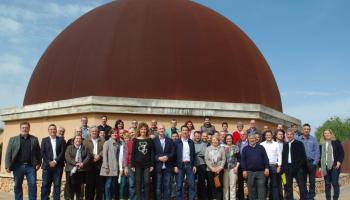 Antoni Pastor, al centre de la imatge, ha valorat el paper del Consell de Mallorca durant aquests quatre anys al costat dels batles i regidors d'El Pi. 